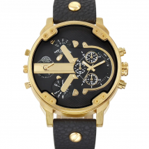Cagarny Men's Watches Men Fashion Quartz Wristwatches Cool Big Watch Leather Bracelet 2 Times Military Relogio Masculino D6820