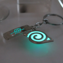 keychain Uzumaki Konoha Logo Anime Keychain key ring GLOW in the DARK Luminous keychain Pendants