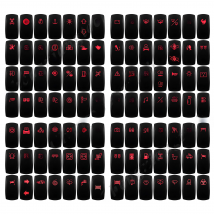 Red Led Light Bar Car Boat Rocker Switch 12V/24V Marine Grade Toggle Switch SPST/DPDT for Polaris Jeep Autosteer Auto Machinery