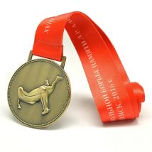 Russian Wrestling medal customization, Russian 3D double sided medal, bronze medal brooch