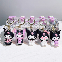 Anime Kawaii Personality Keychain Melody Kuromi Cinnamoroll Purin Toys Cute Backpack Pendant Dolls