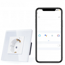 TAWOIA Wifi Wall Socket EU Standard Glass Frame Power Monitor Socket Electrical Outlet Work With Alexa Tuya Google Home Yandex