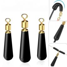 10Pcs-100Pcs Fishing Gear Block Rotation Drift Fishing Floats Accessory Bobber Copper Rubber Tools Fish Float Fishing Float Base