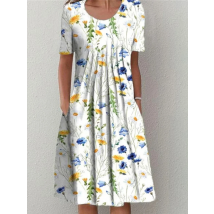 Fashion Elegant Women Dress Loose Casual Dress Women Printed Dress New Temperament