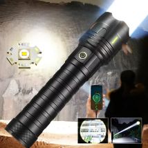 2025 Super Powerful LED Flashlight 5000000LM High Power Torch USB Rechargeable Tactical Flashlight Long Shot 3km Hunting Lantern