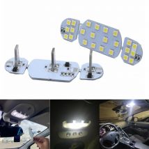 Eonstime 12V 6pcs/set Car Auto Led Interior Dome Reading Light Lamp for PEUGEOT 206 307 308 3008 408 508 CITROEN C5