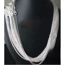 10pcs/lot Promotion! wholesale 925 sterling silver necklace, silver fine jewelry Rolo Chain 1mm Necklace 16 18 20 22 24"