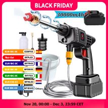 50Bar Cordless Pulitore Ad Alta Pressione Rondella Pistola Ad Acqua A Spruzzo Lavaggio Auto Macchina Per La Pulizia Dell'acqua A Pressione per Makita 21V Batteria