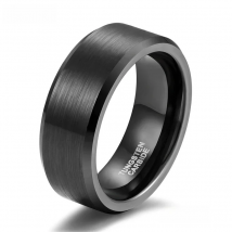 Somen Tungsten Men Women Rings 6mm 8mm Black Brushed Tungsten Carbide Ring Wedding Band Engagement Rings Jewelry Anel Anillos