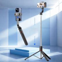 F15 with Wireless Remote 68 Inch Selfie Stick Phone Desktop Stand Tripod for Iphone Android Smartphone Shooting Vlog