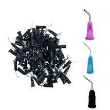 100pcs Dental Irrigation Bent Needle Tips Dental Flow Sealant Etchant Composite Resin Acid Reagent Delivery Syringe Tips