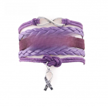 Infinity Hope EPILEPSY Bracelet Awareness Leather Wrap Men Bracelets & Bangles For Women Jewelry Drop Shipping