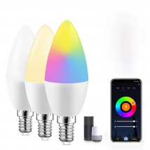 Tuya Smart WiFi LED Bulb E14 Candel Light 5W 7W 9W 220V Dimmable RGB Lamp APP Voice Control Alexa Google Assistant Home Decor