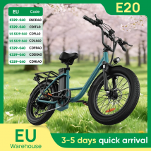 Urlife E-Bike 1000W 20 pulgadas x 3 "bicicleta eléctrica con neumático ancho 48V 13Ah batería extraíble engranajes de 7 velocidades frenos de disco duales ciclomotor para adultos