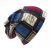 LOVINGSHA Brand Autumn Winter Hats For Women Plaid Design Contrast Color Ladies hat Skullies And Beanies Men Hat Unisex HT022