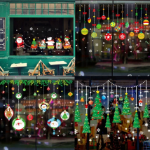 Window Stickers Wall Sticker Merry Christmas Santa Claus Household DIY Wall Decals Murals for Home Birthday Wedding Decoration