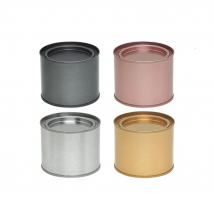 4Pcs 250ml Multipurpose Round Metal Containers Tea Can Storage Lid Jars for Cosmetic Organizer Gold Silver Black Candle Can