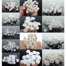20PCS Wedding Bridal Pearl Hair Pins Flower Crystal hairpin Hair Clips Bridesmaid Jewelry Accessories Wholesale Drop Ship