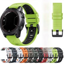 QuickFit 26mm 22mm Two Tone Silicone Strap For Garmin Fenix E 8 7X 7 6 6X/Epix Pro Gen 2 51mm 47mm/Tactix Watch Band Accessories