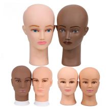 Nunify Bald Mannequin Head Brown Female/Male Professional Cosmetology For Wig Making, Display Wigs, Eyeglasses, Hairs