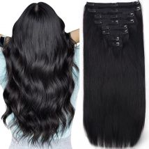 Clip in Hair Extensions Human Hair Natural Straight Seamless Clip ons Hair Extensions Invisible Clip ins Hair For Women Clip ins
