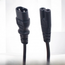 IEC320 C7 to C8 extension cords,C8-C7 IEC Jumper cable,IEC male to female 2PIN power line,0.3~5m, H03VVH2-F 2x0.75mm