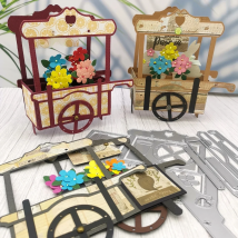 Alinacutle Metal Cutting Dies Cut 3D Flower Cart Booth Scrapbooking Paper Craft Handmade Album Card