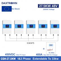 Convertitore parallelo 33KW 27.5KW 22KW 5.5KW 16.5KW 11KW inverter solare MPPT 80A 160A 240A 400A AC 220V DC 48VDC 500VDC 1 e 3 fasi