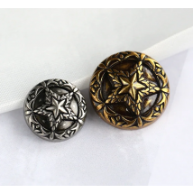 10pcs/lot Size:18-23mm Vintage Pentagram Design Buttons Metal Shank Button for DIY Clothing Sewing Ornament Accessories(SS-2663)