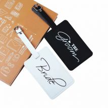 Bride groom Luggage Tag Honeymoon travel Wedding engagement Anniversary Bachelorette hen Party bridal shower bride to be gift