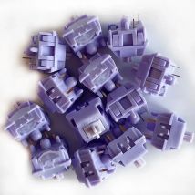 JERRZI Misty Purple Silent Linear Switch 5pin 37g 45g POM DIY Gamers PC Mechanical Keyboard  Mute Switchs Accessories Soft Sound