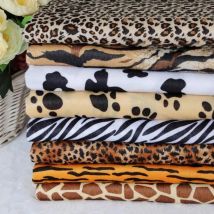 50cmX150cm Leopard Striped Zebra Pattern Cloth Animal Print Short Plush Fabric For DIY Garment Toy Pillow Decorative Fabrics