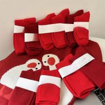 2 Pairs Red Couple Socks Men Women 2025 New Year Cotton Socks Festival Meaning Happiness Lucky Couple Sock Gift Socks Casual
