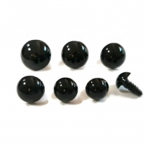 Safety Black Amigurumi Eyes For Doll With Plastic Washers 14mm/15mm/16mm/18mm/20mm/22mm/24mm