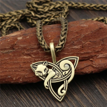 Vintage Viking Wolf Head Pendant Men’s Stainless Steel Necklace Slavic Series Fashion Jewelry Accessories Friendship Lucky Gifts
