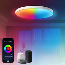 Tuya Smart WiFi Ceiling Light 24W 220V RGB Circular Ambient Lamp APP Control Work With Alexa Google Home For Bedroom Home Decor
