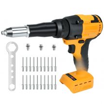Brushless Electric Rivet Gun 2.4mm-4.8mm Automatic Riveter Rivet Hand Tool with LED Light for Dewalt 20V Battery (No Battery)