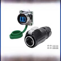 CNLINKO M24 Fiber Optic Connector LC High Performance Single Mode Adapter Quick Assembly Waterproof IP68 for Networking FTTH