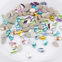 Cute Mini Glitter Flat Back Water Drop 3x5MM Glass Nail Art Rhinestone Apply To DIY Manicure Decoration Diamonds Accessories