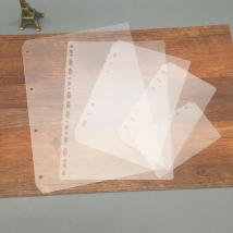 A5 A6 A7 B5 A4 Loose-leaf Divider And Baffle PP Transparent Matte Loose-leaf Universal Notebook Divider Accessories