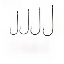 Elllv 100pcs #16 - #4/0 Aberdeen Long Shank Fine Wire Fishhook Saltwater Freshwater Fishing Hooks Sabiki Rig Streamer Fly Hooks
