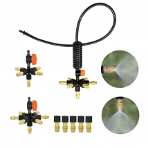 Garden Greenhouse Atomization Irrigation System 4/5/6/7 Way Adjustable Brass Sprayer Kit Park Botanical garden Landscaping Tool