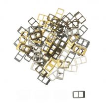 20Pcs 5mm Mini Metal Buckles Tri-glide Belt Buckle Doll Bags for DIY Doll Buttons Stuffed Doll Shoes Accessories