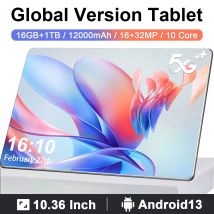 2025 nuovo Tablet originale da 10.36 pollici 16GB Ram 1TB Rom Android13.0 Dual SIM 10 Core 12000mAh Bluetooth WIFI 5G Tablet PC di rete