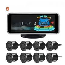 Multiple Radar Parking Sensor Kit Backlight Parktronic LED Display System Backup Monitor Detector Assistant 8 Sensor Alarm