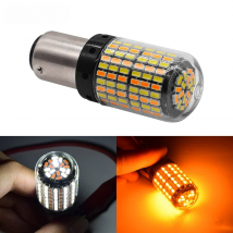 1PCS Signal Lamp P21w Led 7443 3157 Bulb 168smd Canbus brake light 1157 Led Bay15d P21/5w white amber dual color Light 12V