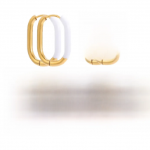 1 Pair Stainless Steel Enamel Women Hoop Earrings Gold Color Ear Cuff Jewelry Gifts Supplies