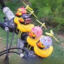 New Bicycle Duck Bell with Light Broken Wind Small Yellow Color Duck Bike MTB Road Bike Motor Helmet Riding Cycling Accessories
