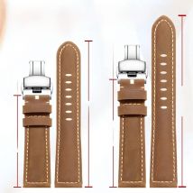 XL extended lenght 140+90mm leather watch strap for Hamilton Panerai SEIKO lengthening and thickening men's watch band 22MM24MM