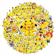 100Pcs Pokemon Stickers Kawaii Pikachu Skateboard Bicycle Guitar Laptop Kids Waterproof Stiker Anime